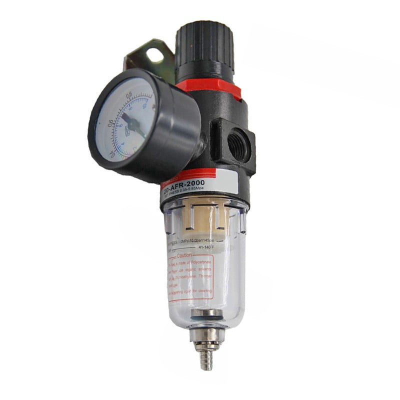 Airbrush Compressor Air Pressure Regulator with Gauge Water Moisture Trap Filter 