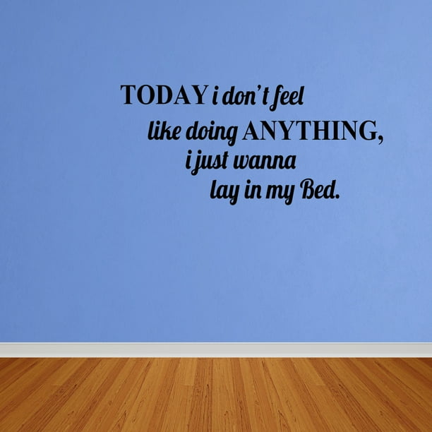 Wall Decal Quote Lay In My Bed Bruno Mars Lazy Song Wall Decal Words Lettering Dp485 Walmart Com Walmart Com