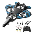 thumbnail image 2 of Avión de control remoto planeador de hobby con luces ligero 2 velocidades ajustable Azul con 2 pilas, 2 of 7