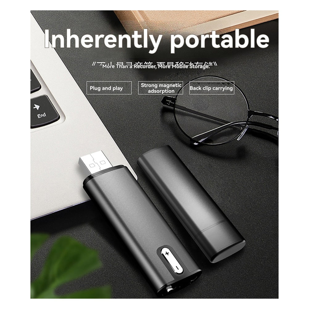 Dual USB2.0 Mini Mp3 with Voice Digital Audio Recorder Mp3 Player WAV 25Hours Recording Plug and Play 32G