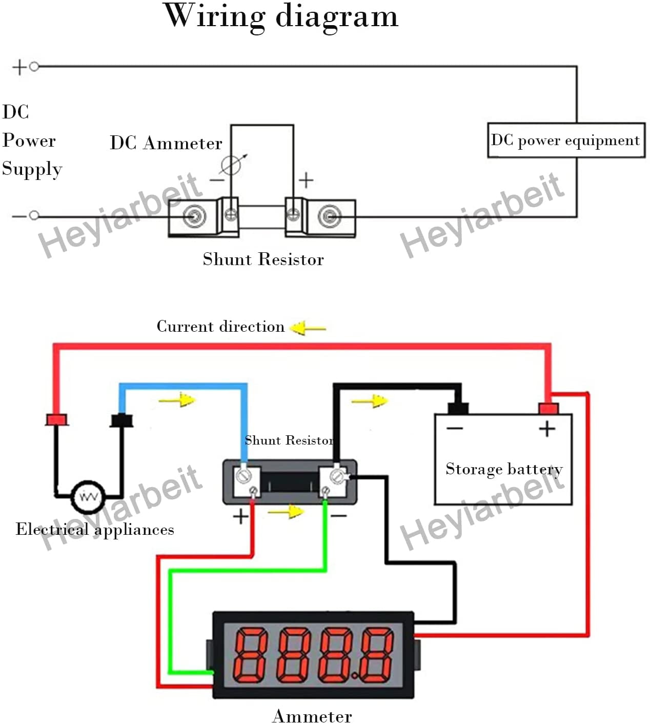 Heyiarbeit 1500A 75mV DC Current Meter Shunt Resistor Resistance for DC Ammeter Shunt FL-19 1Pcs 