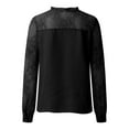 thumbnail image 5 of TAIAOJING Womens T Shirt Tshirts Casual Loose Top Pullover Cutout Lace Long Sleeve Shirt Basic Streetwear, 5 of 5