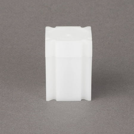 (100) Coinsafe Brand Square White Plastic (Half ) Size Coin Storage Tube Holders