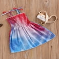 thumbnail image 3 of Robe à Bretelles Spaghetti pour Filles, Imprimé Étoile, Sans Manches, Froncée, Décontractée, Été, Princesse, Fête, 3 of 7
