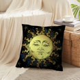 thumbnail image 4 of LALILO Throw Pillow Covers Golden Sun And Stars Boho Magic Veil Cushion Cover 18" x 18", 2 Pack, 4 of 6