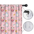 thumbnail image 4 of Blackout Kids Curtains,Pink Cow Milk Pattern Childrens Insulated Curtains Set Of 2,Bedroom Essentials,Toddler Room Decor 42x84in(106x213cm), 4 of 5