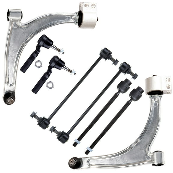 ECCPP Control Arm Kit 04 05 06 07 08 09 For Chevy For Malibu 05 06 07 08 09 10 For Pontiac G6 07 08 09 For Saturn Aura - Inner Tie Rod Ends Lower Control Arms Outer Tie Rod Ends Front Sway Bar Links