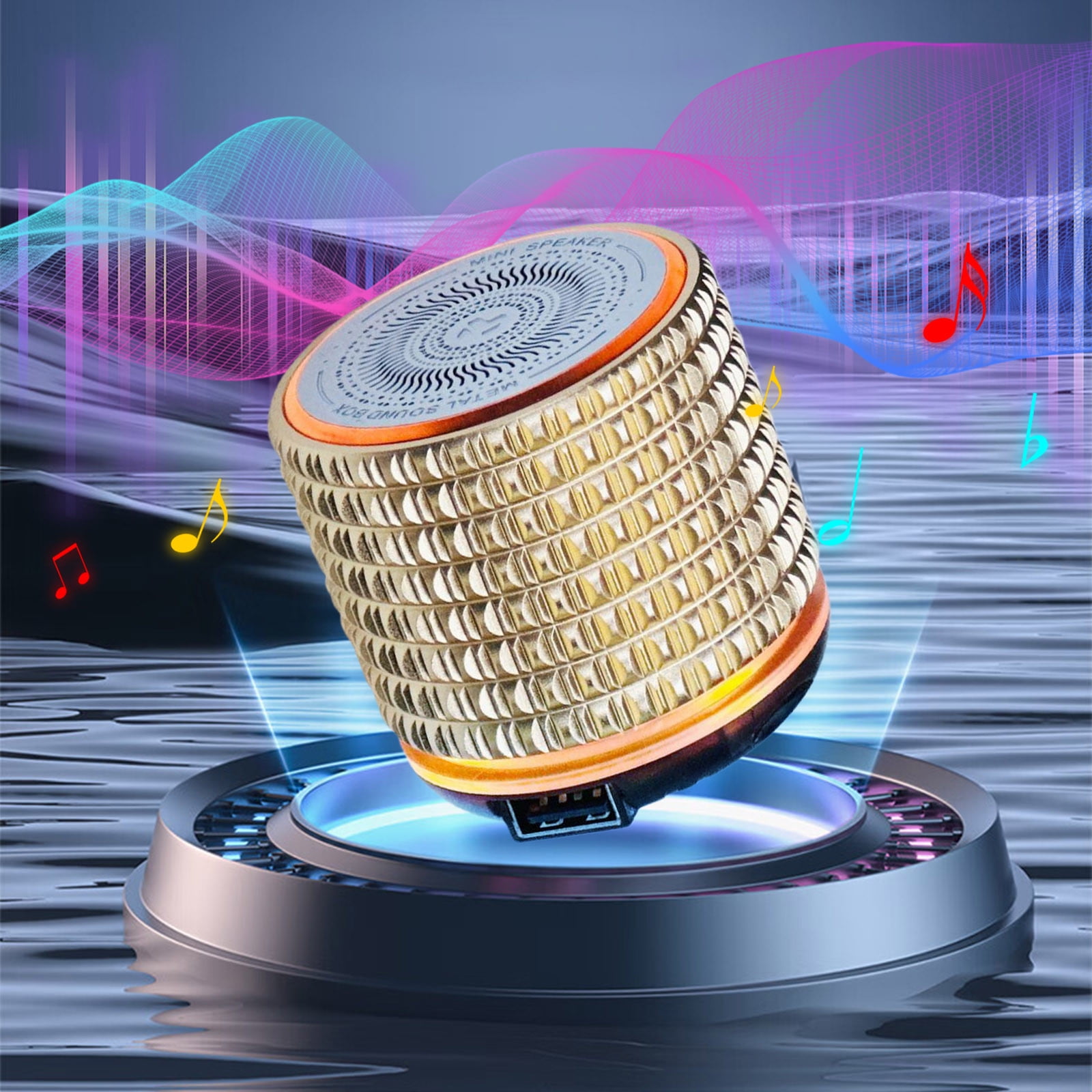 Woozik S213 LED Boombox - Portable Bluetooth, USB, Micro SD, FM