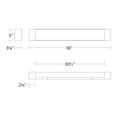 thumbnail image 4 of WAC Lighting Darcy 24" 1-Light 3000K Aluminum Bathroom Vanity Light in Brass, 4 of 5