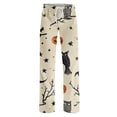 thumbnail image 4 of Halloween Pajama Pants for Women Pumpkin Castle Wide Leg Funny Pajama Pants Candy Witch Hat Elastic High Waist Horror Sleep Pants, 2XL, 4 of 5