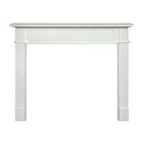 Pearl Mantels Berkley Furniture For Your Fireplace, Premium White MDF Mantel Surround, Crisp White Paint, Interior Opening 48"W x 42"H