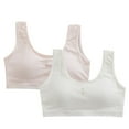thumbnail image 1 of Odeerbi 2 Pack Niñas Bras de Entrenamiento 10-16 Años, Bras Deportivos Sin Alambre de Algodón Con Almohadillas Ropa Interior de Desarrollo de La Pubertad Respirable, 1 of 5
