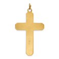 thumbnail image 3 of White Sterling Silver Charm Pendant 38 mm Rhodium-Plated Satin Polished Vermeil Corpus Cross, 3 of 4