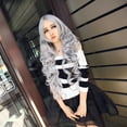thumbnail image 6 of Beauos Clearance Wig 80cm Natural Full Hair Party Long Wig Fashion Grey Girl Synthetic Curly Wig, Wigs for Women Clearance Sale, 1 Wig, 6 of 6