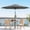 Gray, variant on EastVita 9FT Outdoor Patio Umbrella, Outdoor Table Umbrella, Market Umbrella, 6 Sturdy Ribs UV Protection Waterproof for Garden, Deck, Backyard, Pool (Tan)