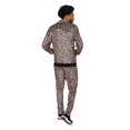 thumbnail image 6 of G-Style USA Men's Leopard Brown Velvet Velour Tracksuit Set ST862 - Leopard Brown - Small, 6 of 6