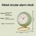 thumbnail image 3 of Kugisaki Analog Alarm Clocks Retro Backlight Cute Simple Design Small Desk Clock with Night Light Silent Non-Ticking for Kids,Bedroom,Bedside Desktop Decor, 3 of 8