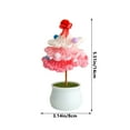 thumbnail image 2 of Pink Christmas Tree Crochet Flowers Potted Home Ornament Handmade Woven Decor With Polyester Material, Festive Design And Lightweight For Indoor Decor, Tabletop Display 5.5X3.14X3.14In 0.1, 2 of 6