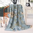 thumbnail image 2 of Pioneer Flower Floral Print Pattern Blanket,Comfortable Soft Lamb Wool Throw Blanket,All Season,Warm Lightweight Blankets for Sofa Bed Couch Living Room Chair,60"x80", 2 of 4