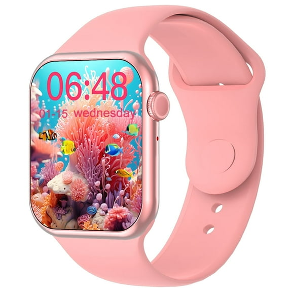 LRSE Smart Watch for Men Women,1.75 inch HD Bluetooth Answer/Dial Phone, IP67 Waterproof Sports Fitness Tracker Smartwatch for iPhone & Android, Pink
