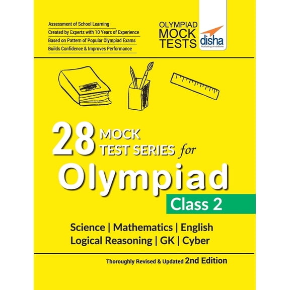 28 Mock Test Series for Olympiads Class 2 Science, Mathematics, English, Logical Reasoning, GK & Cyber 2nd Edition, (Paperback)
