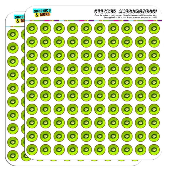 Kiwi 1/2" (0.5") Scrapbooking Crafting Stickers