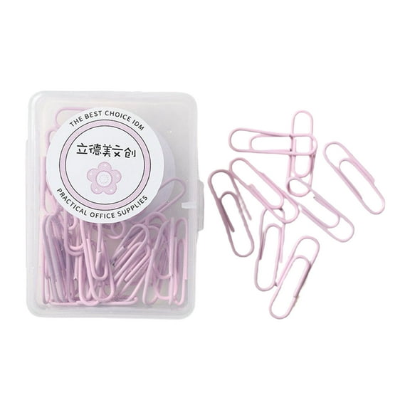 Cute Paper Clips Macaron Color 20/50 Pack Paper Clips 28mm / 50 mm Durable Rust Resistant PaperClips for Paperwork DIY