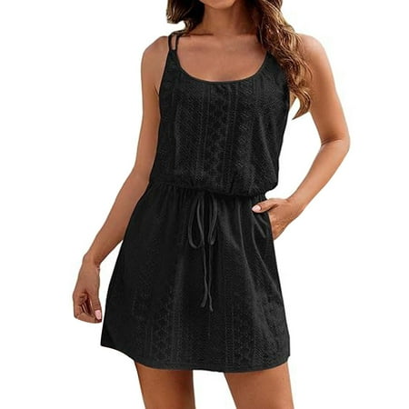MSJUHEG Crochet Beach Cover Up Swimsuit Coverup for Women Long Swimsuit Coverup for Women Beach Cover Up Boho Swimsuits for Women Swimming Trunks Bikini Swim Bottoms Underwear Black XXL