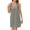 Gray, variant on Sevevn Fashion Women's Summer Casual Round Neck Sleeveless Solid Beach Sundresses Boho Dress Mini Dresses