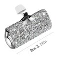 thumbnail image 3 of karymi Chargeur Portable Élégant en Résine Brillante Incrustée de Strass 5000mAh Mini Banque d'Alimentation en Forme de Rouge à Lèvres avec Câble Intégré Charge Rapide Cadeau pour Femmes Voyage Cadeaux pour Femmes, 3 of 6