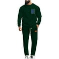 thumbnail image 3 of Txeol Sweatsuits for Men 2 Piece Sets Casual Pullover Sweatshirt and Jogger Sweatpants Tracksuit Outdoor Running Walking Outfits Army Green S, 3 of 10