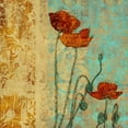 thumbnail image 3 of Montillio, Louise 12x12 Black Modern Framed Museum Art Print Titled - Poppies and Damask I, 3 of 5