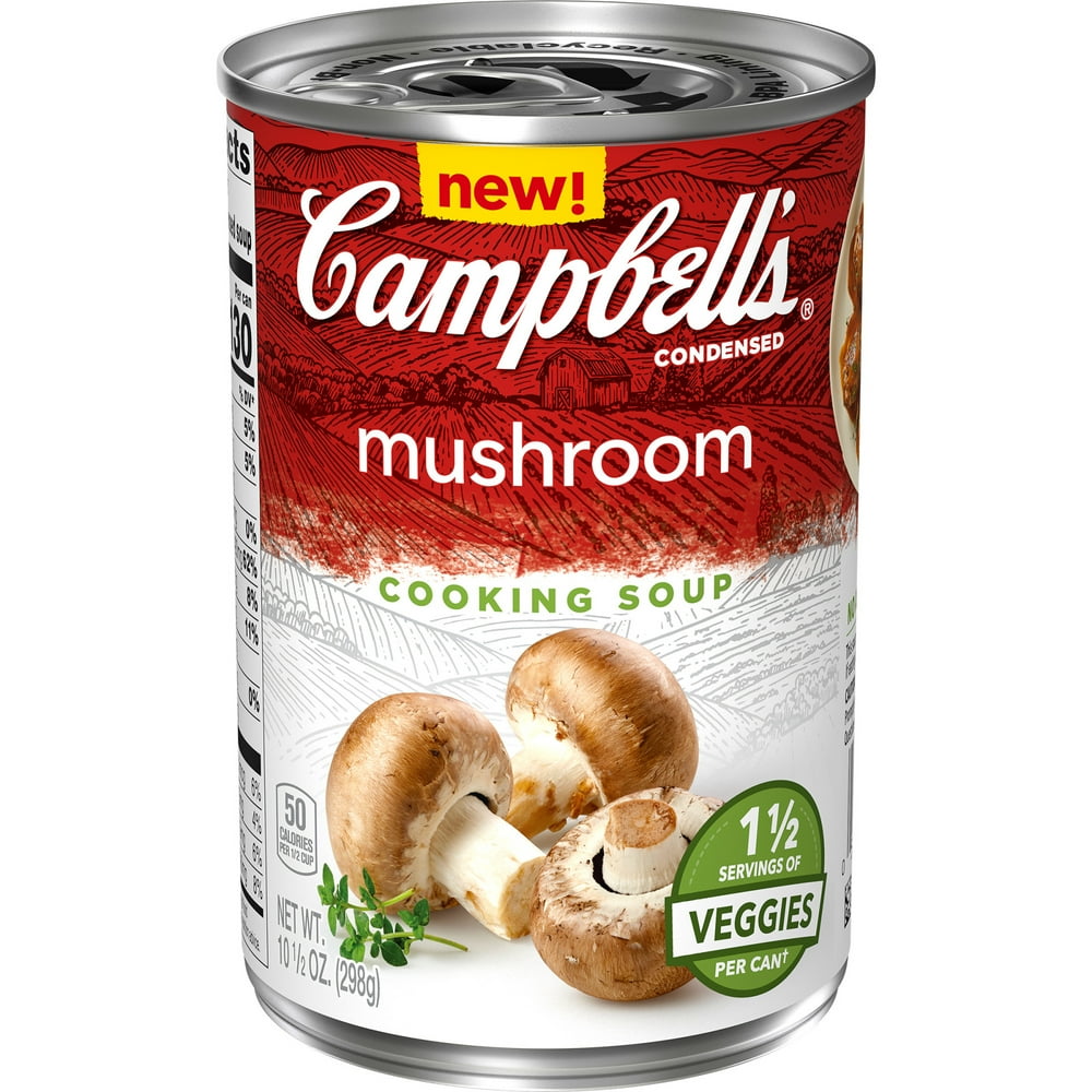 Campbell's Cooking Soup, Mushroom, Perfect for Cooking Dinner, 10.5 Ounce Can