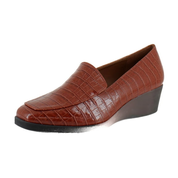 Aerosoles Tart Women's Loafers & Slip-Ons Clay Croco Faux Leather Size 8.5 M