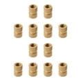 thumbnail image 1 of HUGFEGWE M5x7mm Female Thread Knurled Nuts,100PCS Hx10mm OD Brass Threaded Insert Embedment Nuts Hydraulic Welded Joint Injection Molding Assortment Kit for 3D Printing Injection Molding CJB91-25001, 1 of 7