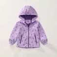 thumbnail image 5 of Curuila Toddler Girls Coat With Zipper Long Sleeve Cartoon Print Hooded Jacket For Girls Winter Warm Casual Soft Outerwear Size 18-24 Months, 5 of 6