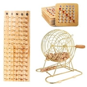 GSE Games & Sports Expert Deluxe Bingo Game Set with Large Bingo Cage, Wood Masterboard, Wood Bingo Balls and 10 Shutter Bingo Cards. Great for Large Groups, Parties, Bingo Hall, Game Night