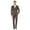 Brown, variant on Porto Filo 3 Piece Silver Men's Slim Fit Suit