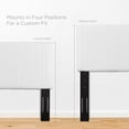 thumbnail image 7 of Contemporary Modern Urban Designer Bedroom Full and Queen Size Headbaord, Faux Vinyl Leather, White, 7 of 7