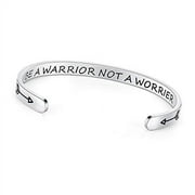 TONY & SANDY Warrior Bracelet for Women Teen Girls Inspirational Birthday Christmas Gifts for Sister Wife Daughter Granddaughter Niece Motivational Friendship Jewelry Fighting Cancer