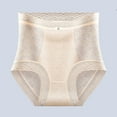 thumbnail image 2 of Annhoo Panties for Women Cotton Lace High Waist Seamless Underpants Hip Lifting Trendy Briefs Elegant Sheer Boyshorts, 2 of 3
