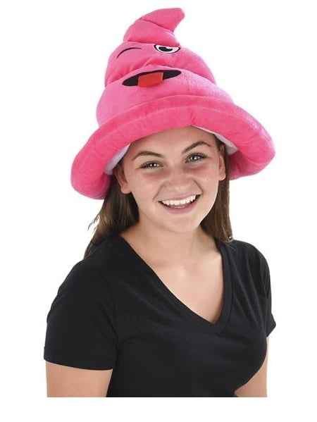 Novelty Treasures Soft Fabric Rainbow Smile Emoji Poop Hat 