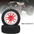 10 RC Car, Crawler, or Short Truck 2Pack Rubber Tires with Hubs for 1