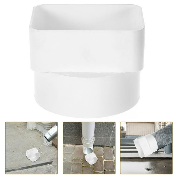 Raindrops Gutter Rain Pipe Abs Beige for Outdoor Use 1Set