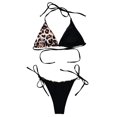 thumbnail image 7 of Womens Bathing Suits 2 Piece Bathing Suits Womens Sexy Thong Bikini Swimsuits String Push Up Padded Bathing Suit 2 Piece Cheeky Swimwear With Metal Ring, 7 of 7