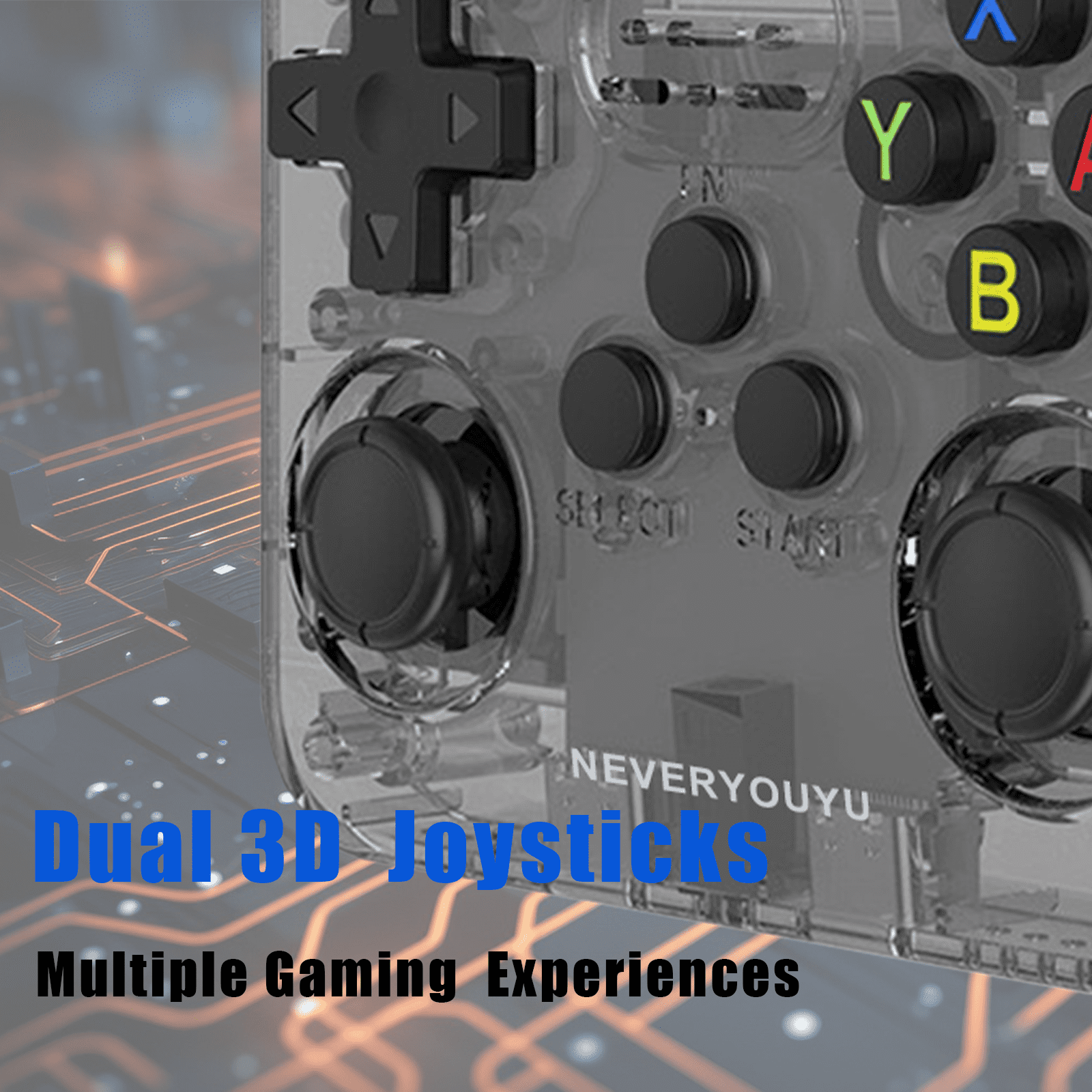NEVERYOUYU consola de videojuegos, 16000+ Games 30+ Simulators 4000mAh Linux System 3.5 Inch IPS Screen Christmas Gifts, Grey 64GB
