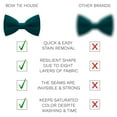 thumbnail image 3 of Classic Pre-Tied Soft Crape Bow Tie for Wedding Formal Events Solid Tuxedo, by Bow Tie House (Medium, Dark Green), 3 of 5