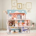 thumbnail image 3 of Robud Lady Wooden Dollhouse,3 Story with Balcony,28 Accessories Toy Gift for 3+Years Kid Girls, 3 of 8