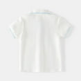 thumbnail image 4 of Kids Boys Polo Shirt White Shirt Boys Rugby Button Down Shirt Short Sleeve Toddler Shirts Boys Polo Shirts Size 10-12 Years, 4 of 4