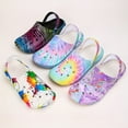 Garden Clogs Women's Tiedye Pattern Clogs, Slip On Lightweight Twoway